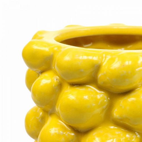Floristik24 Citronová váza váza citronově žlutá letní dekorace Ø15cm V30cm