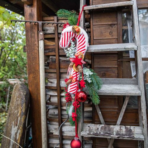 Floristik24 Candy Cane Deco velké vánoční červenobílé pruhované H36cm