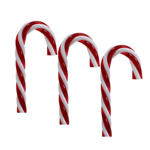 Floristik24 Přívěsek candy cane červená, bílá 7,5cm 6ks