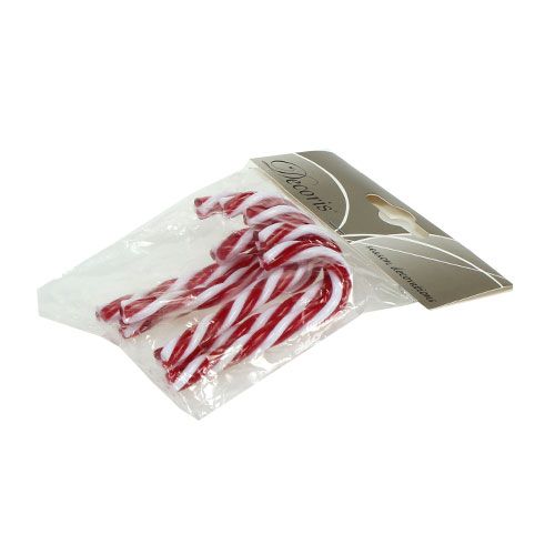Floristik24 Přívěsek candy cane červená, bílá 7,5cm 6ks