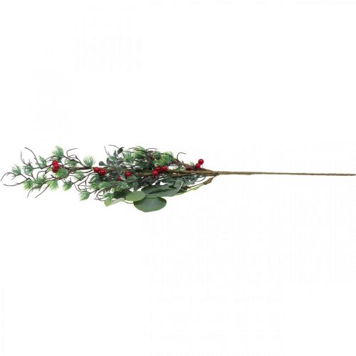 Floristik24 Vánoční dekorace větev umělé zelené červené bobule 70cm