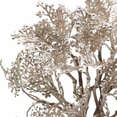 Floristik24 Deco větev růžově zlatá metalíza 62cm