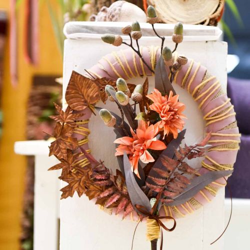 Floristik24 Větev s žaludem hnědá, zelená L30cm