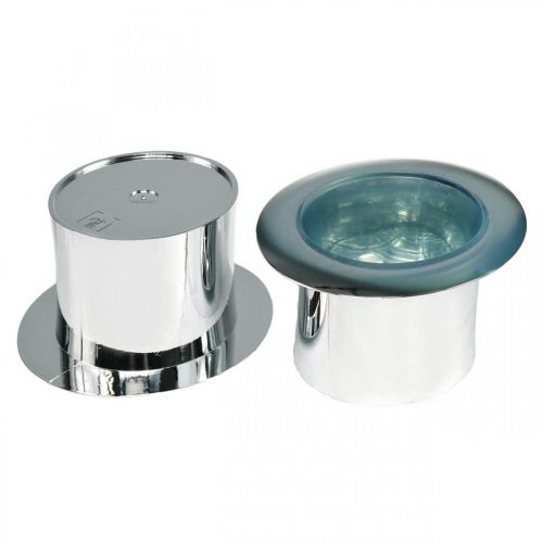 Floristik24 Válec na výsadbu, Nový rok, ozdobný klobouk, Silvestrovská dekorace stříbrná V6,5cm L12cm 9ks