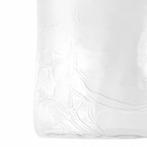 Floristik24 Skleněná válcová váza Crackle čirá, satinovaná Ø13cm V13,5cm