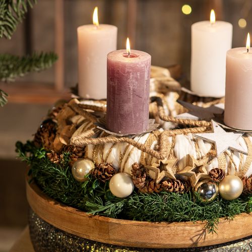 položky Adventní dekorace, vánoční dekorace hvězda, dekorativní hvězda juta Š15,5cm 8 kusů