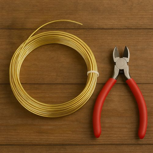 položky Zlatý hliníkový drát, 2 mm, 60 m, 500 g, ohebný drát na dekorace a šperky.