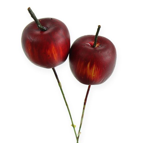 Floristik24 Mini jablíčka na drátě 2cm 48 ks