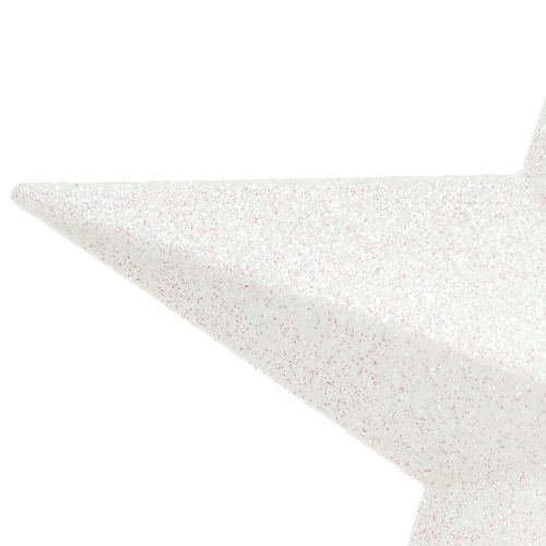 položky Třpytivě bílý stromeček 19 cm - nerozbitný a třpytivý, ideální pro elegantní vánoční ozdoby