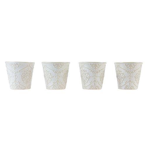 položky Květináč Keramický květináč Bílý Ø7cm V8cm 4ks