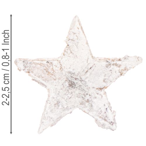 Březové hvězdy mini 2cm - 2,5cm bílené 150 ks | Floristik24.cz