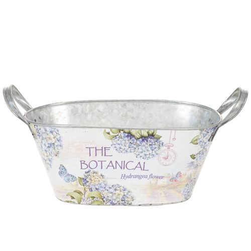 položky Oválná kovová květinová mísa s uchy, pro hortenzie, 32×15×15 cm