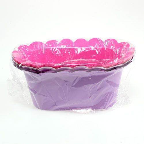 Floristik24 Dekorativní květináč plastový ovál 22x12cm 10ks