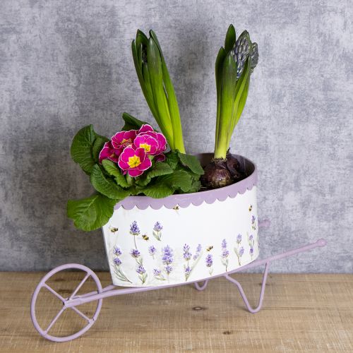 položky Kolečko do květináče se stylovým levandulovým vzhledem 46 cm