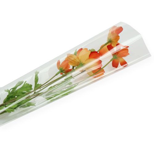 Floristik24 Sáček na květiny prázdný průhledný L60 Š14cm - 3cm 50ks ŠPATNÁ POLOŽKA