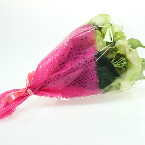 položky Taška na květiny růžová d40cm š12-30cm 50 kusů