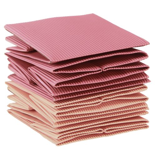 položky Květináč květinová taška růžová lososová 12cmx12cm 6 ks