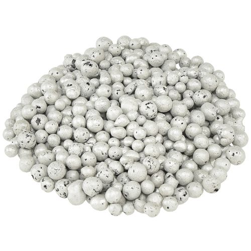 položky Brilantní ozdobné korálky 4mm - 8mm bílé 1l