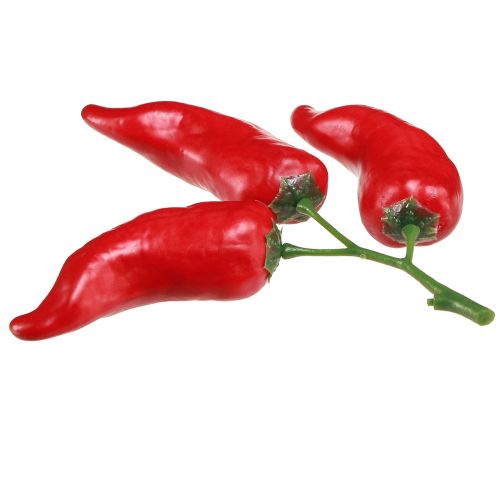 položky Chilli papričky red food atrapa 9cm na větvi 3 ks