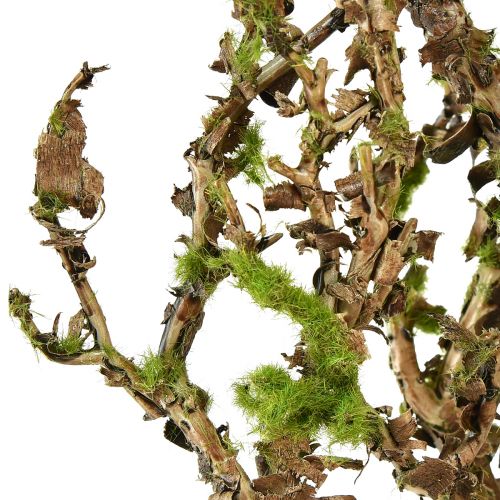 položky Ozdobná větev s mechovou umělou podzimní dekorací šedozelená L78cm