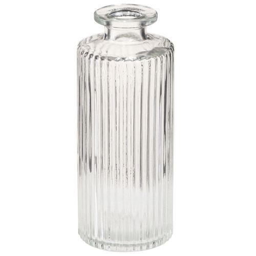 Dekorativní lahve Skleněné mini vázy čiré Retro H13cm 6 ks