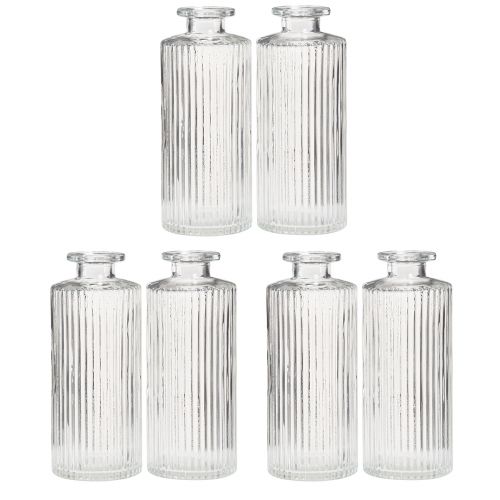 Floristik24 Dekorativní lahve Skleněné mini vázy čiré Retro H13cm 6 ks
