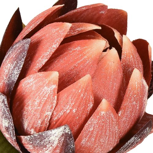 položky Dekorativní umělé květiny Protea červenooranžové 34cm 3ks