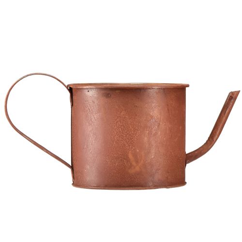 položky Dekorativní rezavá konev květináč kovový Ø12,5cm H10,5cm