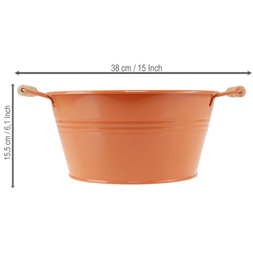 položky Dekorativní miska s uchy, kovová, oranžovohnědá, Ø29cm, V14,5cm