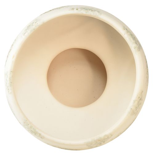 položky Dekorativní miska keramická s podstavcem krémově šedozelená Ø17cm 10cm