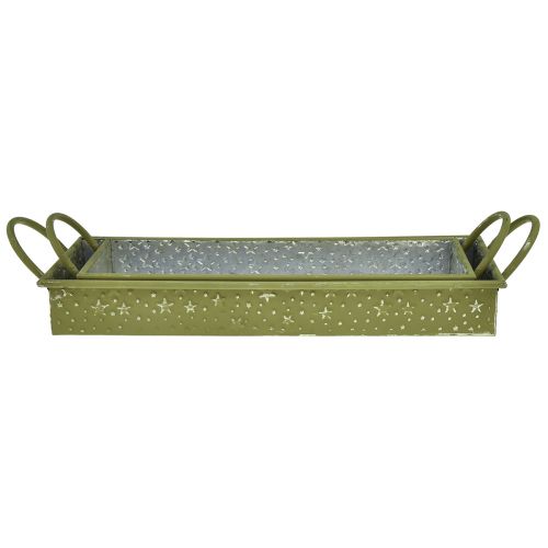 položky Dekorativní tác Vánoční zelené hvězdy 49cm/43cm sada 2 ks