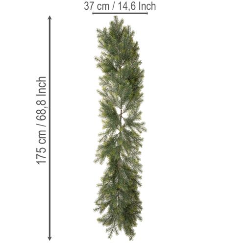 Girlanda z umělých jedlových větví pro kreativní floristiku, 175 cm | Floristik24.cz