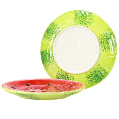 položky Dekorativní talíř Keramický talíř Meloun keramický Ø16cm 2ks