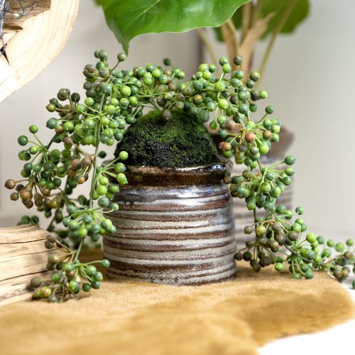 položky Dekorativní květináč keramický metalíza hnědošedý 10,5×10cm 2ks