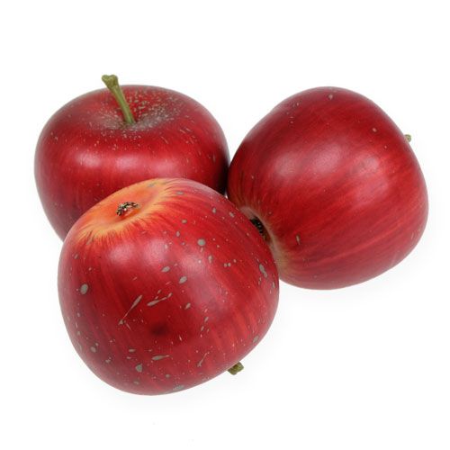 Floristik24 Dekorativní jablka 4cm tmavě červená 6ks