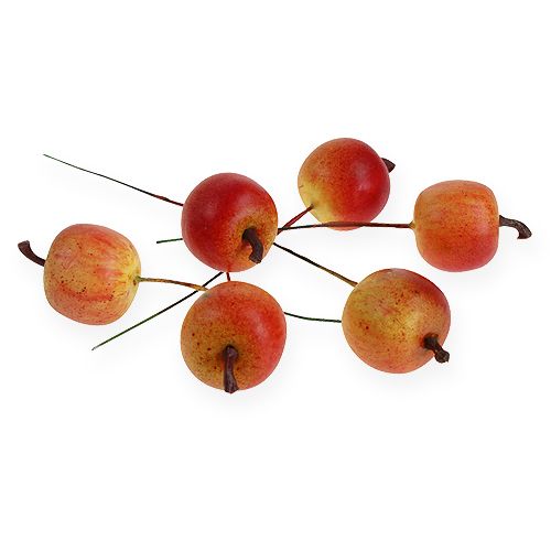 Floristik24 Umělé jablko 3cm na drátě 24ks