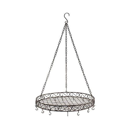 položky Dekorační tác na zavěšení Ø30cm hnědá L45cm