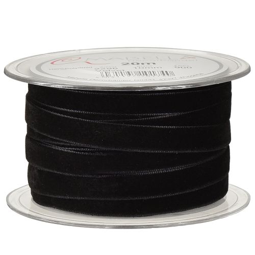 položky Dekorativní stuha sametová černá 10mm 20m