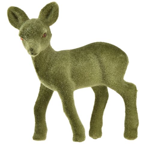 položky Dekorativní figurka jelen kolouch hejnový vánoční figurky zelené 10,5cm 6 ks