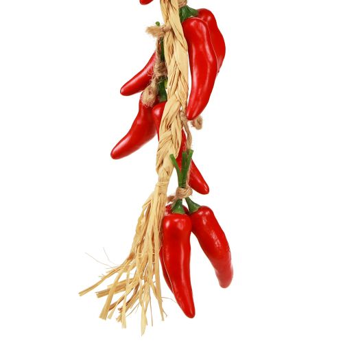 Ozdobný věšák letní chilli papričky červené umělé L50cm