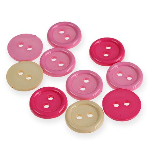 Floristik24 Ozdobné knoflíky Ø3,5cm 3barevné 46 ks