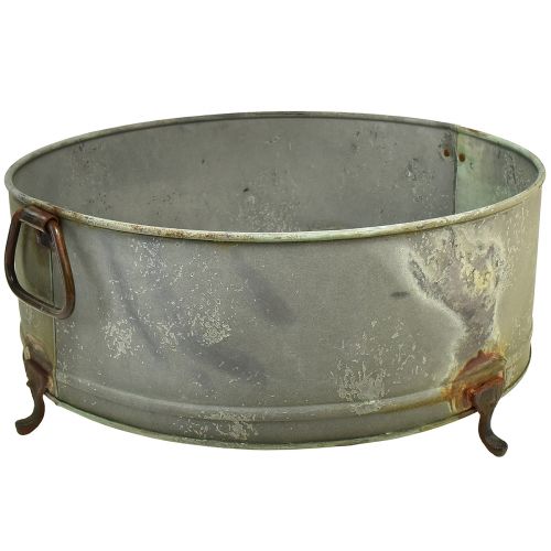Dekorativní miska s kovovým držadlem nerez 42/46,5 cm sada 2 ks