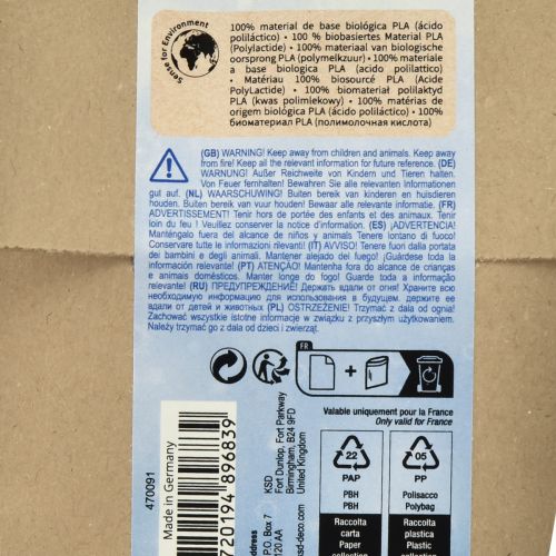 položky Dekorativní sněhově bílá vyrobená z kukuřičného 100% bio materiálu 20g