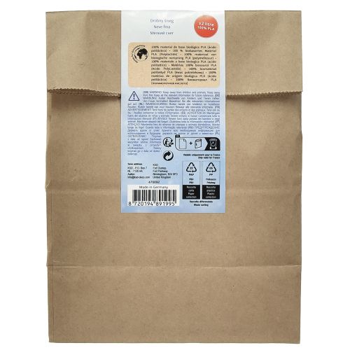 položky Dekorativní sněhově bílá kukuřice 100% materiál na bio bázi 40g