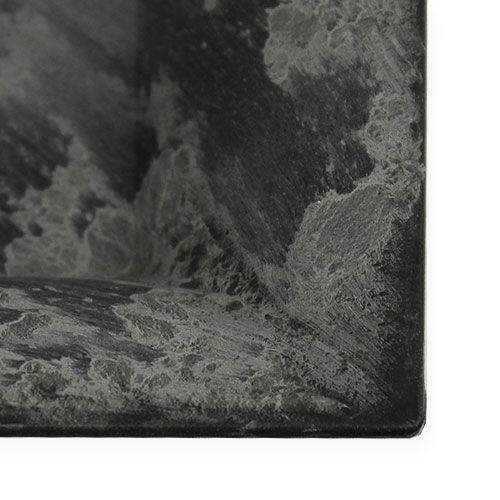 Floristik24 Plastový talíř 20cm x 20cm čtvercový antracit 6ks