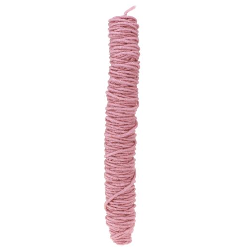 Floristik24 Plstěná šňůra Wick Thread starorůžová 55m