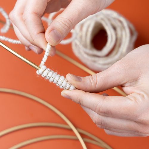 položky Vlněná šňůra bílá se zlatou nití 5m x 5mm s drátkem na dekoraci a tvoření