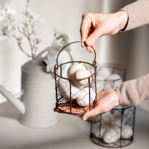 položky Sada drátěných košů ideální pro použití jako dekorace nebo na zahradě, 25 cm, 1 sada