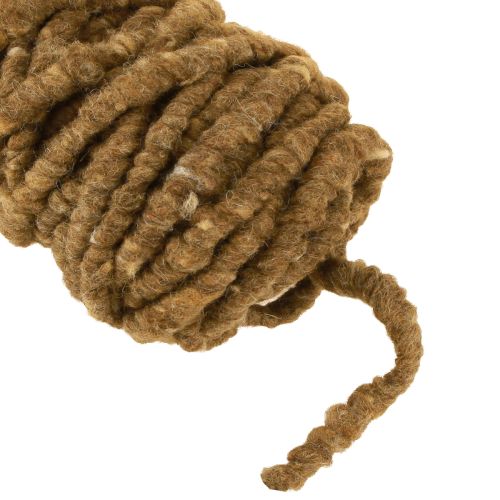 položky Plstěná šňůrka fleece Mirabell 25m hnědá