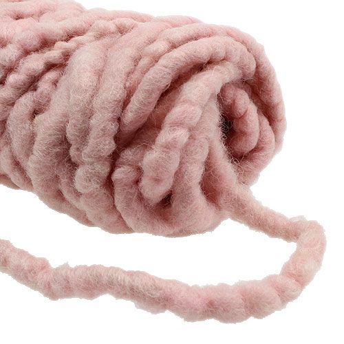 položky Filcový šňůrový fleece Mirabell 25m růžový